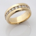 * DESIGNER Channelring 24 BRILLANTEN 585er Gold