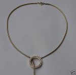 * Elegantes Y-COLLIER Brillanten 0,95 CT 585er Gold 