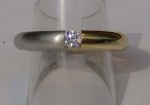 * Designer SPANNRING mit Steg 0,31 ct Gold 585er