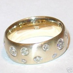 * 12 BRILLANTEN 0,58 Ct Ring 585er Gold