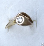 * Designer Ring BRILLANT 0,35 CT 585er Gold