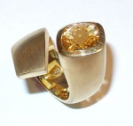 * Spitzendesign CITRIN Ring 4,7 ct 16g 585er Gold