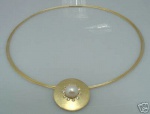 * Collier 10 BRILLANTEN 585er Gold SÜDSEEPERLE