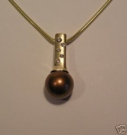 * Collier SCHOKOPERLE Brillanten 0,12 ct 585er Gold