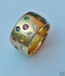 * *Bunter* STERNENHIMMEL Ring 1,63 Ct 585er Gold