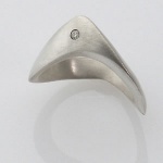 * Designer Brillantring 0,08 ct 585er Weißgold