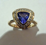 * Top TANSANIT Ring 1,87 ct 21 Brillanten 0,24 ct. "Makellos"