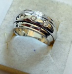 * Designer ROLLRING 0,27 Ct 15g 585er Weißgold