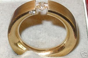 * Designer SPANNRING 0,40 ct BRILLANT 585er Gold