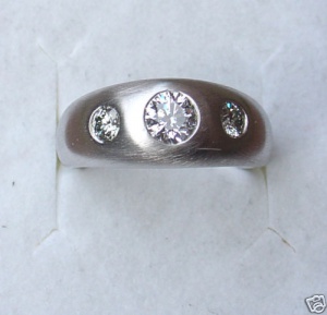 * Designerring 3 BRILLANTEN 0,91 ct 585er Gold