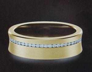 * Memoryring 43 BRILLANTEN Channelfassung 750er Gold