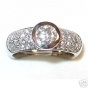 * Top BRILLANTRING 0,95 ct 31 Brillanten 585er Gold