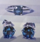 ElegantesTANSANIT Set wunderbares Blau-Violett 3,34 Carat Wert 2900 €