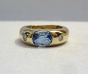 * Ring 1,28 Ct Aquamarin und 2 BRILLANTEN 0,18 Ct. 585er Gelbgold 